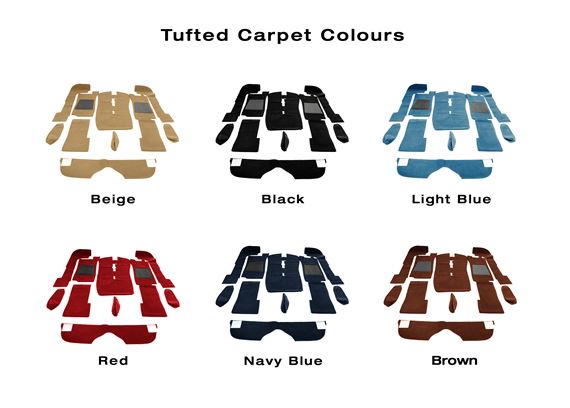 Triumph Stag Tufted Carpet Sets & Footwell Carpet